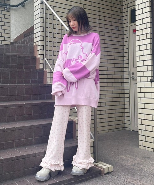 「Candy Stripper」 長袖ニット 2 ブラック レディース_画像5