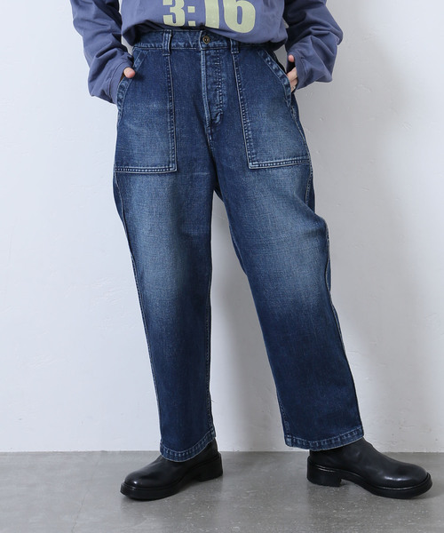 LUXE ジャーナルスタンダード 13ozデニム ripped jeans JOURNAL STANDARD LUXE」 デニムパンツ SMALL ブルー レディース