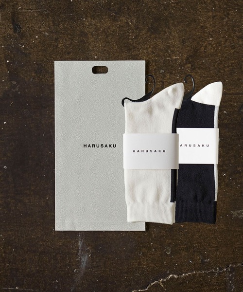 HARUSAKU（ハルサク） 靴下 HARUSAKU:SIngle Back LIne Socks GIFT 2P