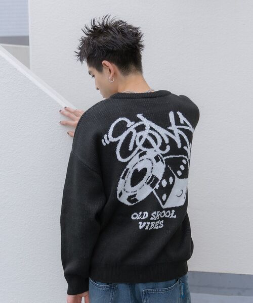 「SEQUENZ」 長袖ニット MEDIUM グレー メンズ_画像6