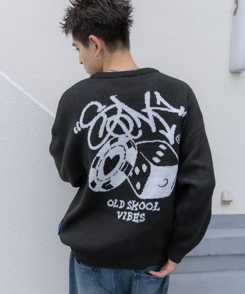 「SEQUENZ」 長袖ニット MEDIUM グレー メンズ_画像8