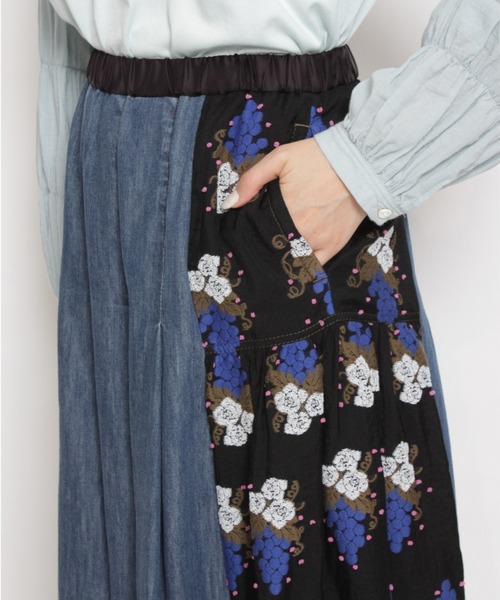 「H.A.K」 フレアスカート FREE ブラック レディース_画像5