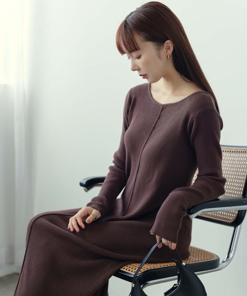 「fifth」 ニットワンピース S ブラック レディース_画像3