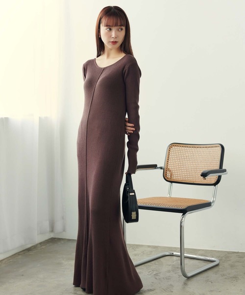 「fifth」 ニットワンピース S ブラック レディース_画像6