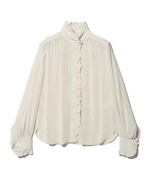 美品♡エストネーション♡36♡ふんわり袖のトップス ESTNATION（エストネーション） 長袖ブラウス 36 ホワイト レディース