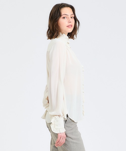 美品♡エストネーション♡36♡ふんわり袖のトップス ESTNATION（エストネーション） 長袖ブラウス 36 オフホワイト