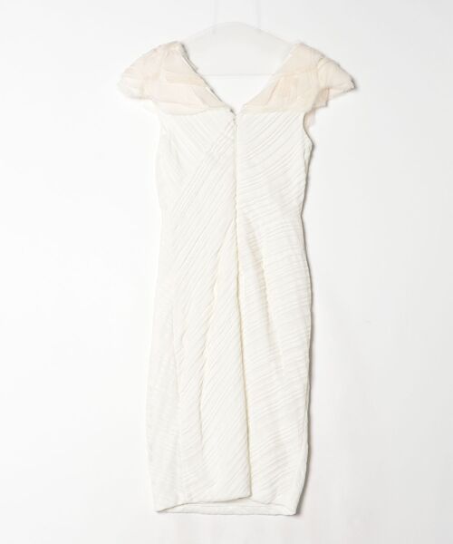 「Tadashi Shoji 」 ノースリーブワンピース 0 ホワイト レディースの画像