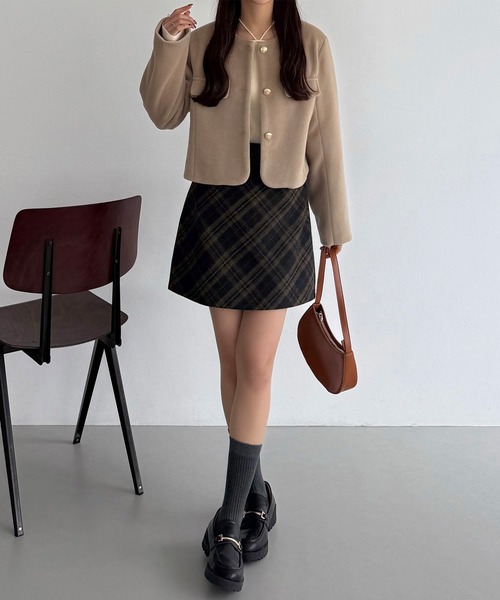「callautia」 キュロット MEDIUM チャコール レディース_画像6