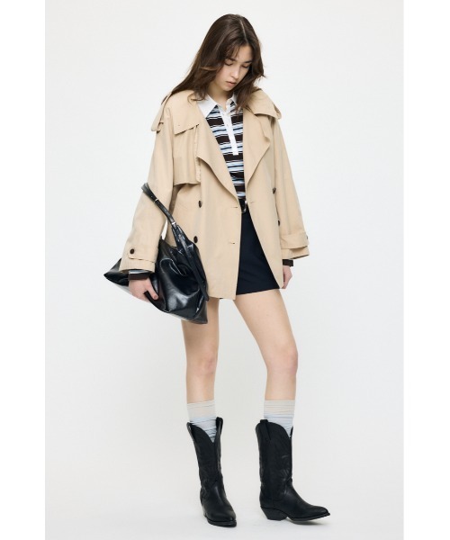 MOUSSY（マウジー） トレンチコート コート 卒業式 SHORT TRENCH