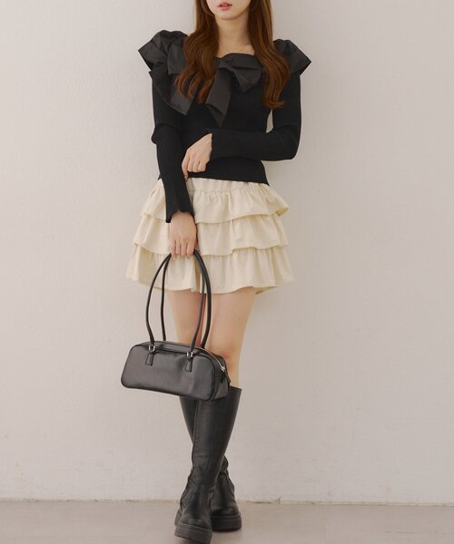 「continuer de NICE CLAUP」 長袖ニット FREE アイボリー レディース_画像5