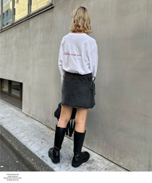 「CIAOPANIC」 長袖カットソー FREE チャコールグレー レディース_画像3