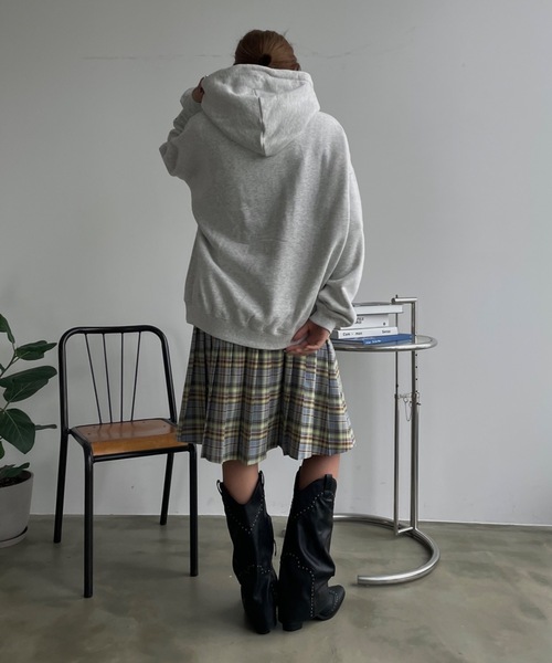 「SHAGGIE」 プルオーバーパーカー LARGE グレー レディース_画像2