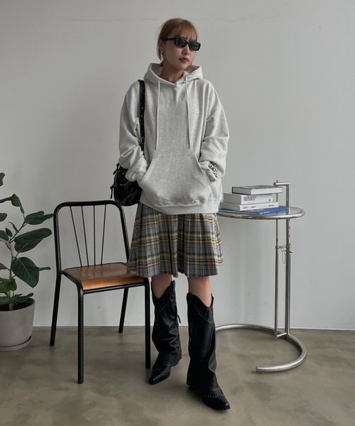 「SHAGGIE」 プルオーバーパーカー LARGE グレー レディース_画像5