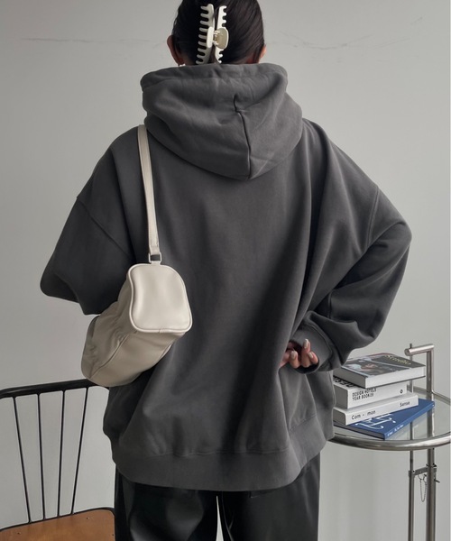 「SHAGGIE」 プルオーバーパーカー LARGE グレー レディース_画像7