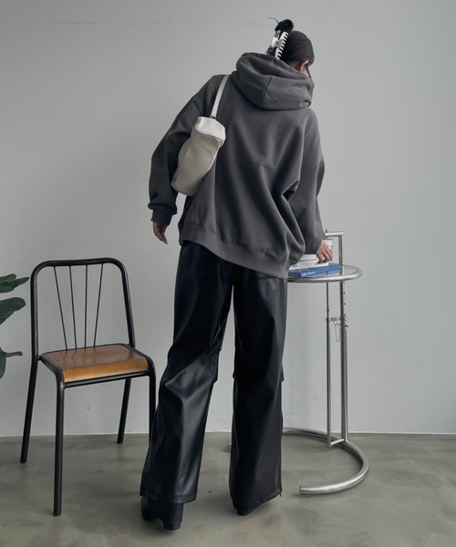 「SHAGGIE」 プルオーバーパーカー LARGE グレー レディース_画像8