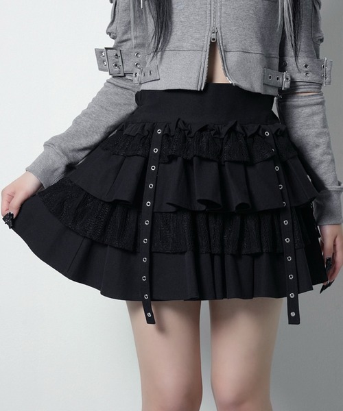 LAZYSLAY スカート レースレイヤードスカート : ZOZOTOWN Yahoo!店