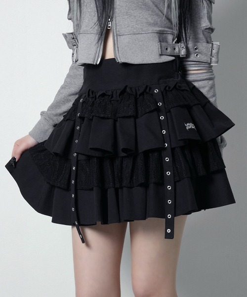 LAZYSLAY スカート レースレイヤードスカート : ZOZOTOWN Yahoo!店