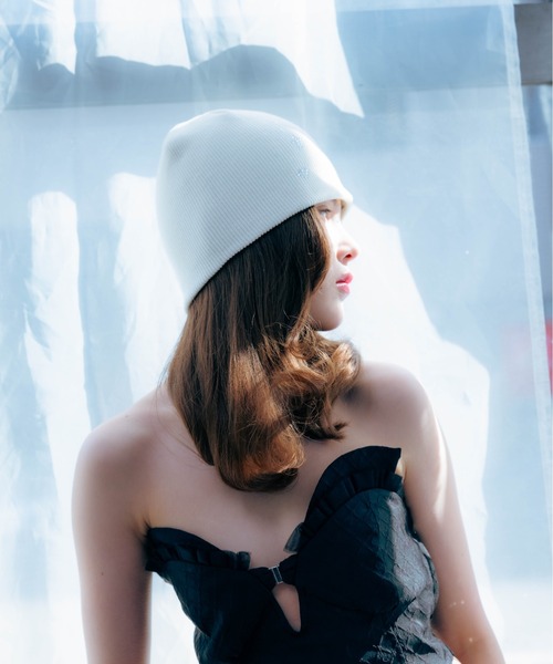 Carmelo ニット帽 ニットキャップ レディース Stone Motif Beanie
