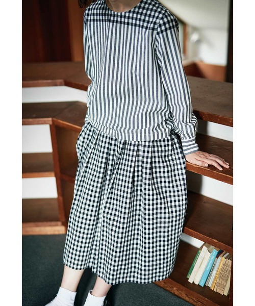 「Sunny clouds」 セットアップ MEDIUM ブラック×ホワイト レディース_画像6