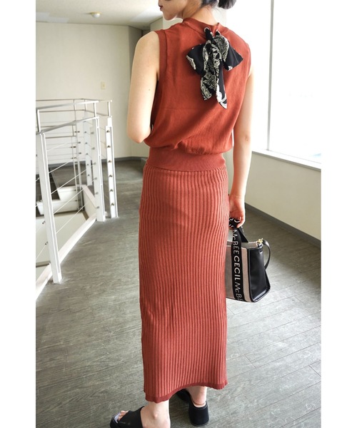「CECIL McBEE」 ニットワンピース MEDIUM ブラック レディース_画像2