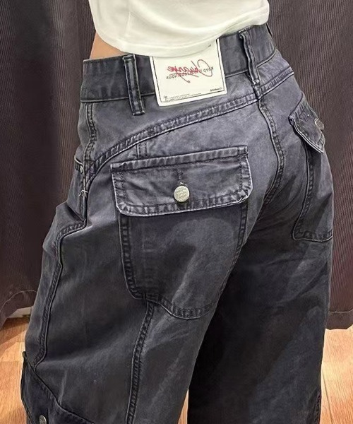 Lis ardent ワイドパンツ カーゴパンツ ユニセックス ワイドシルエット