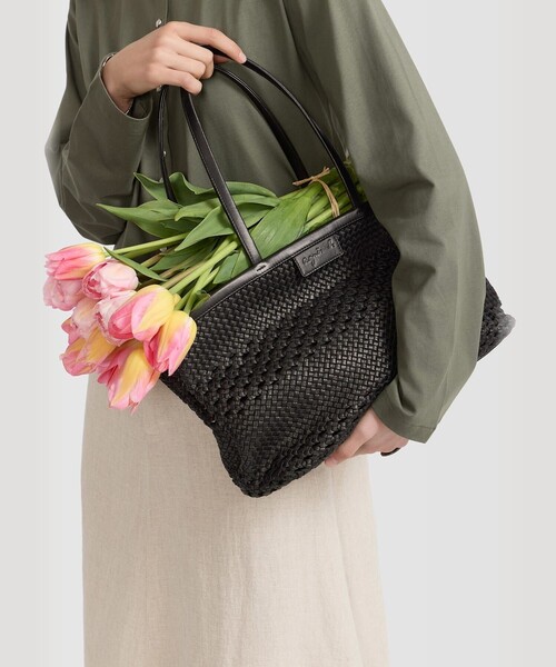 agnes b.（アニエスベー） トートバッグ ラムレザー 編み込み バッグ