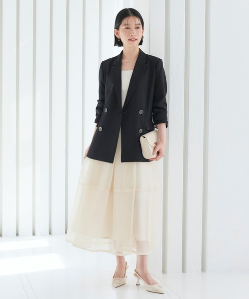 「RUIRUE BOUTIQUE」 フレアスカート L ネイビー レディース_画像4