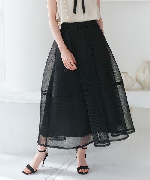 「RUIRUE BOUTIQUE」 フレアスカート L ネイビー レディース_画像5
