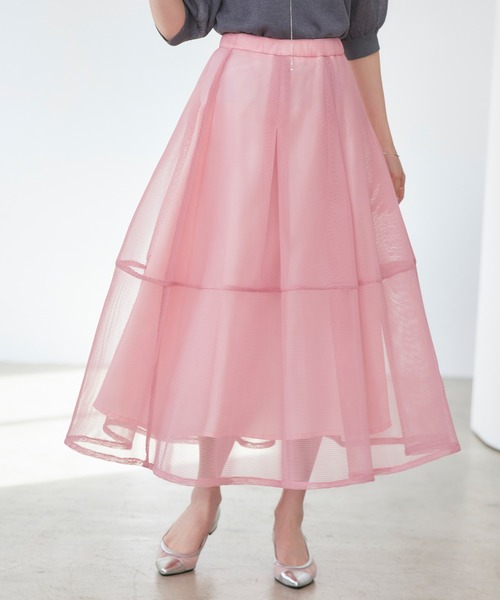 「RUIRUE BOUTIQUE」 フレアスカート L ネイビー レディース_画像6