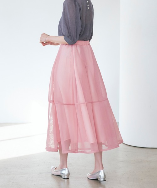「RUIRUE BOUTIQUE」 フレアスカート L ネイビー レディース_画像8