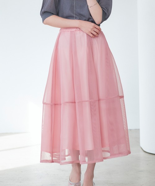 「RUIRUE BOUTIQUE」 フレアスカート L ネイビー レディース_画像9