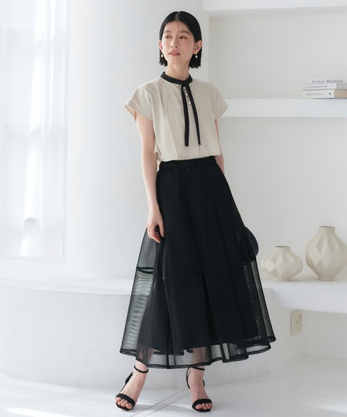 「RUIRUE BOUTIQUE」 フレアスカート L ネイビー レディース_画像10