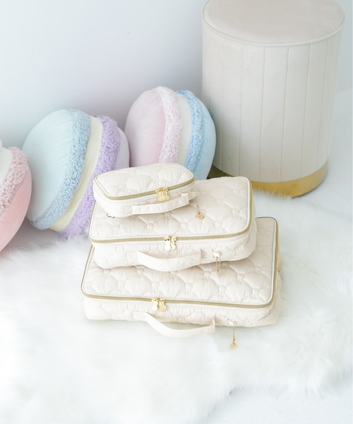 Miffy（ミッフィー） ポーチ チャーム付き キルティングトラベル