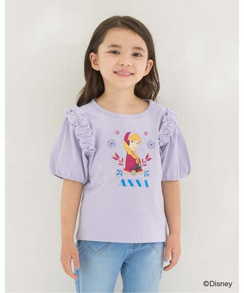 tシャツ 「アナと雪の女王」「綿100％」「シャーベット天竺」「UV