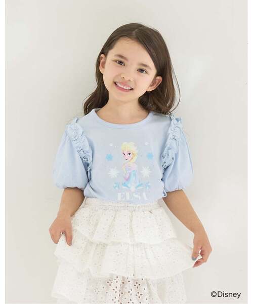 petit main Disney アナと雪の女王 Tシャツ 120 スカート tシャツ 「アナと雪の女王」「綿100％」「シャーベット天竺」「UV
