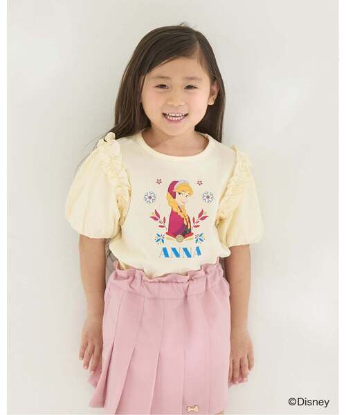 petit main Disney アナと雪の女王 Tシャツ 120 スカート tシャツ 「アナと雪の女王」「綿100％」「シャーベット天竺」「UV
