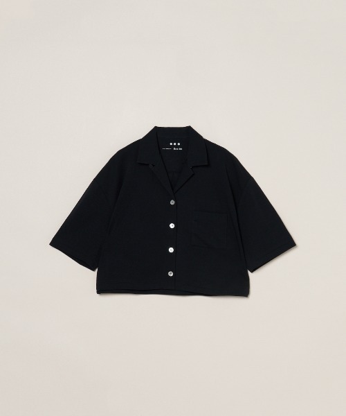 three dots（スリー ドッツ） ブラウス シャツ ダブルニット スーピマ 