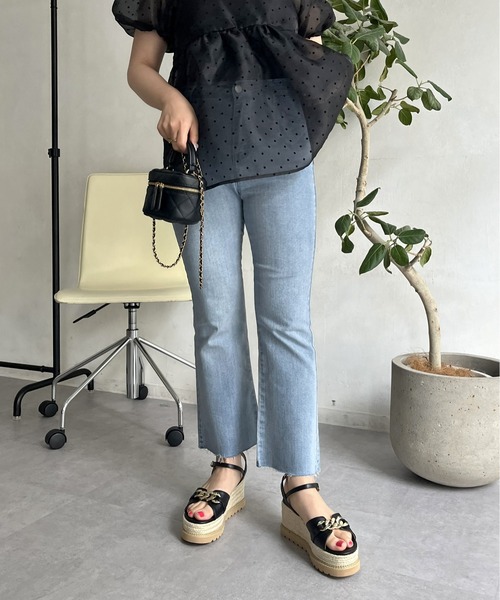 「prose verse」 デニムパンツ SMALL サックスブルー レディース_画像2