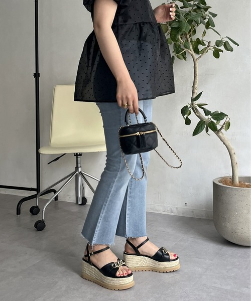 「prose verse」 デニムパンツ SMALL サックスブルー レディース_画像4
