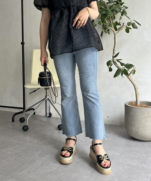「prose verse」 デニムパンツ SMALL サックスブルー レディース_画像5