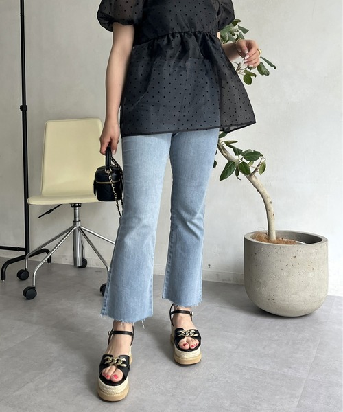 「prose verse」 デニムパンツ SMALL サックスブルー レディース_画像8