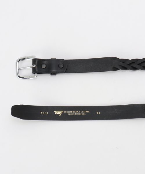 ベルト TORY LEATHER / トリーレザー 1/4 inch Long Tip Breided B メンズの画像