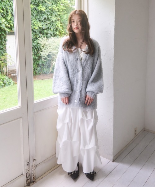 「mellowneon」 ロングスカート MEDIUM アイボリー レディース_画像6