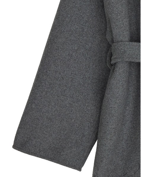 ノーカラーコート コート WOOL EMBROIDERY GOWN COAT レディースの画像