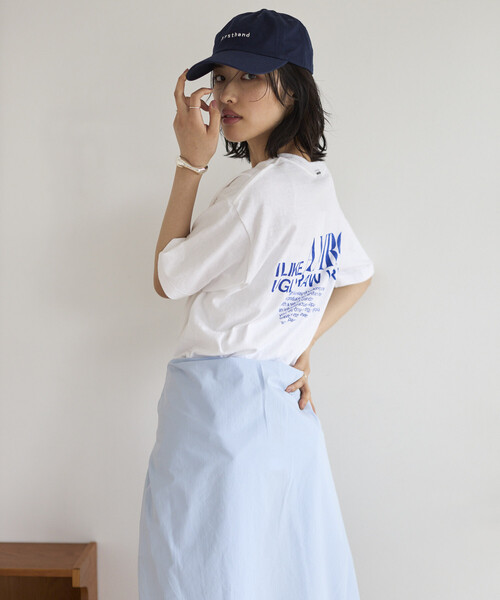 「AMERICANA」 半袖Tシャツ ONE SIZE チャコールグレー レディース_画像2