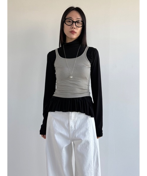「Didot.showroom」 長袖カットソー FREE ブラック レディース_画像2