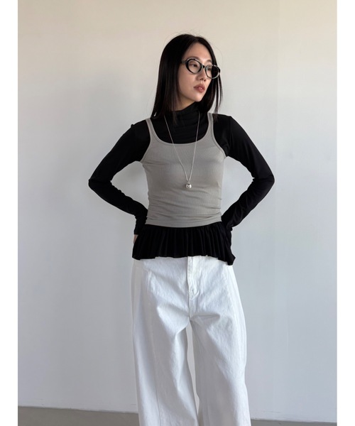「Didot.showroom」 長袖カットソー FREE ブラック レディース_画像3