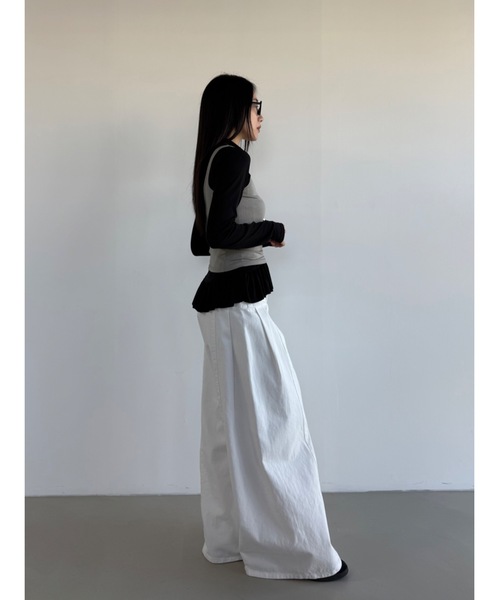 「Didot.showroom」 長袖カットソー FREE ブラック レディース_画像4