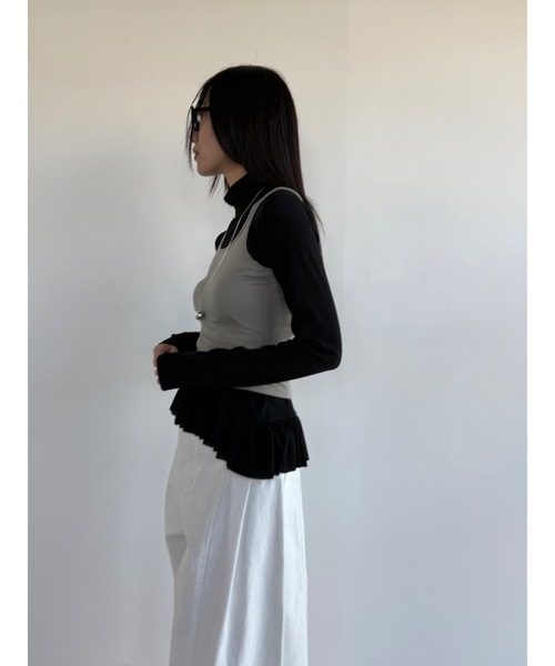 「Didot.showroom」 長袖カットソー FREE ブラック レディース_画像6