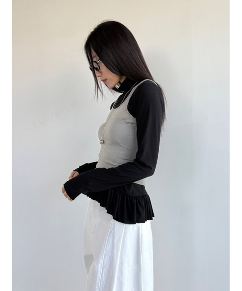 「Didot.showroom」 長袖カットソー FREE ブラック レディース_画像7